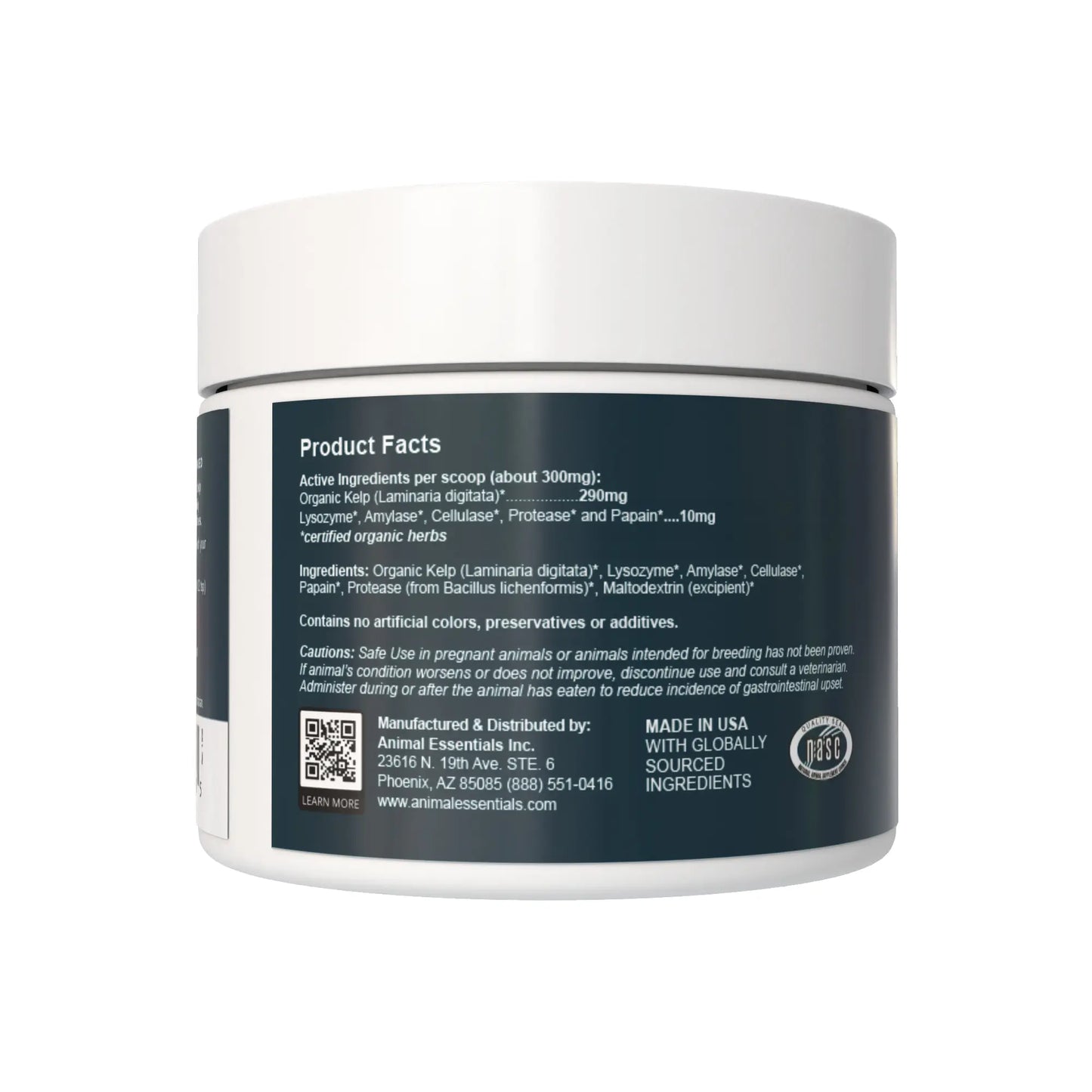 Sea-Dent Anti-Plaque Powder - Dog Dental Powder for Teeth & Gum Support - Organic Kelp & Plant Enzymes for Dogs & Cats