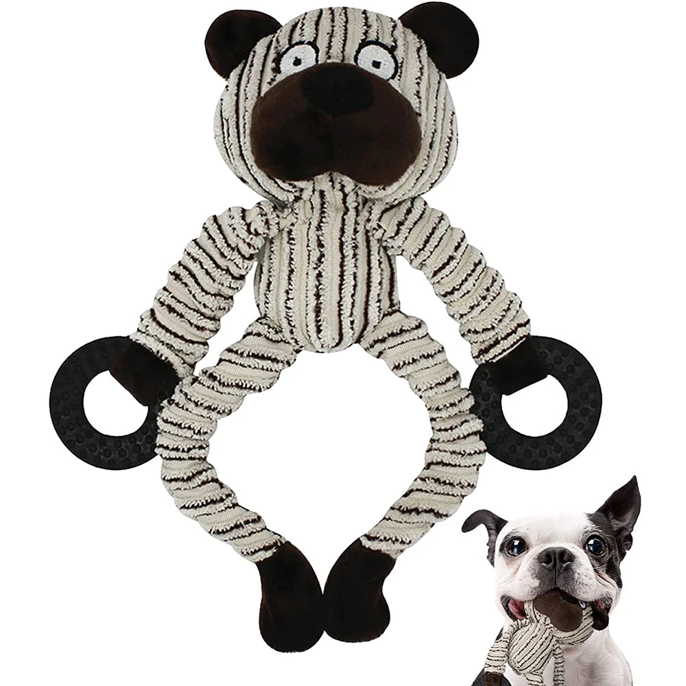 Delight Your Pup with Our Plush Squeaky Chew Toys - Perfect for Teething and Interactive Play!
