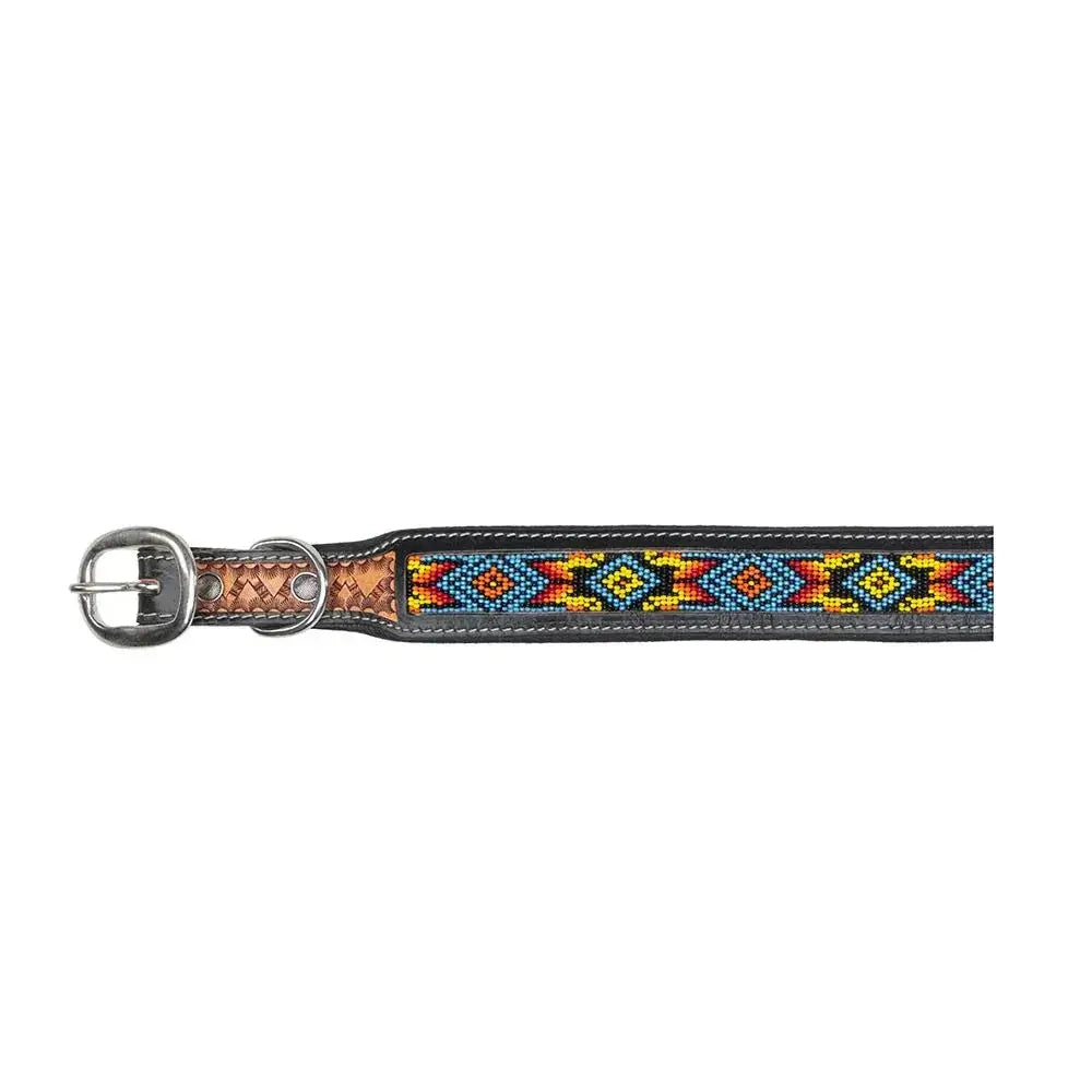 Dodger Trail Handcrafted Padded Beaded Dog Collar