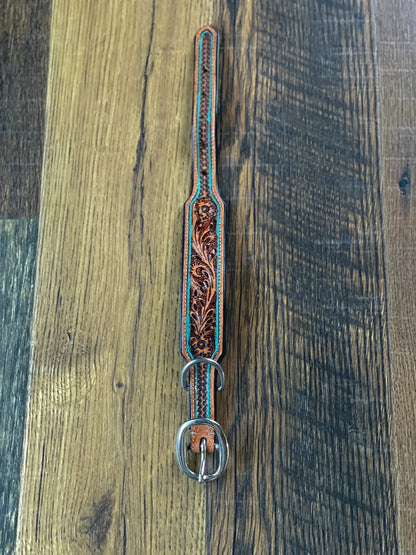 Trusted Amigo Hand-Tooled Dog Collar