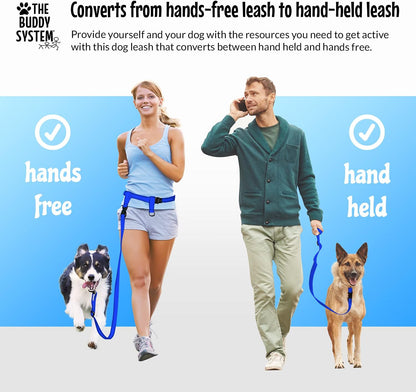 - Hands Free Dog Leash - Regular Dog, Large, Royal Blue | Dog Leash for Walking, Running & Training - Adjustable Waist Belt for Comfort and Control. Customizable - Dogs over 20Lbs.