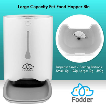Automatic Dog Feeder, Programmable Dispenser with Voice Recording, Adjustable Dispense, LCD Display, Cat Feeder Automatic for Optimal Feeding Schedule