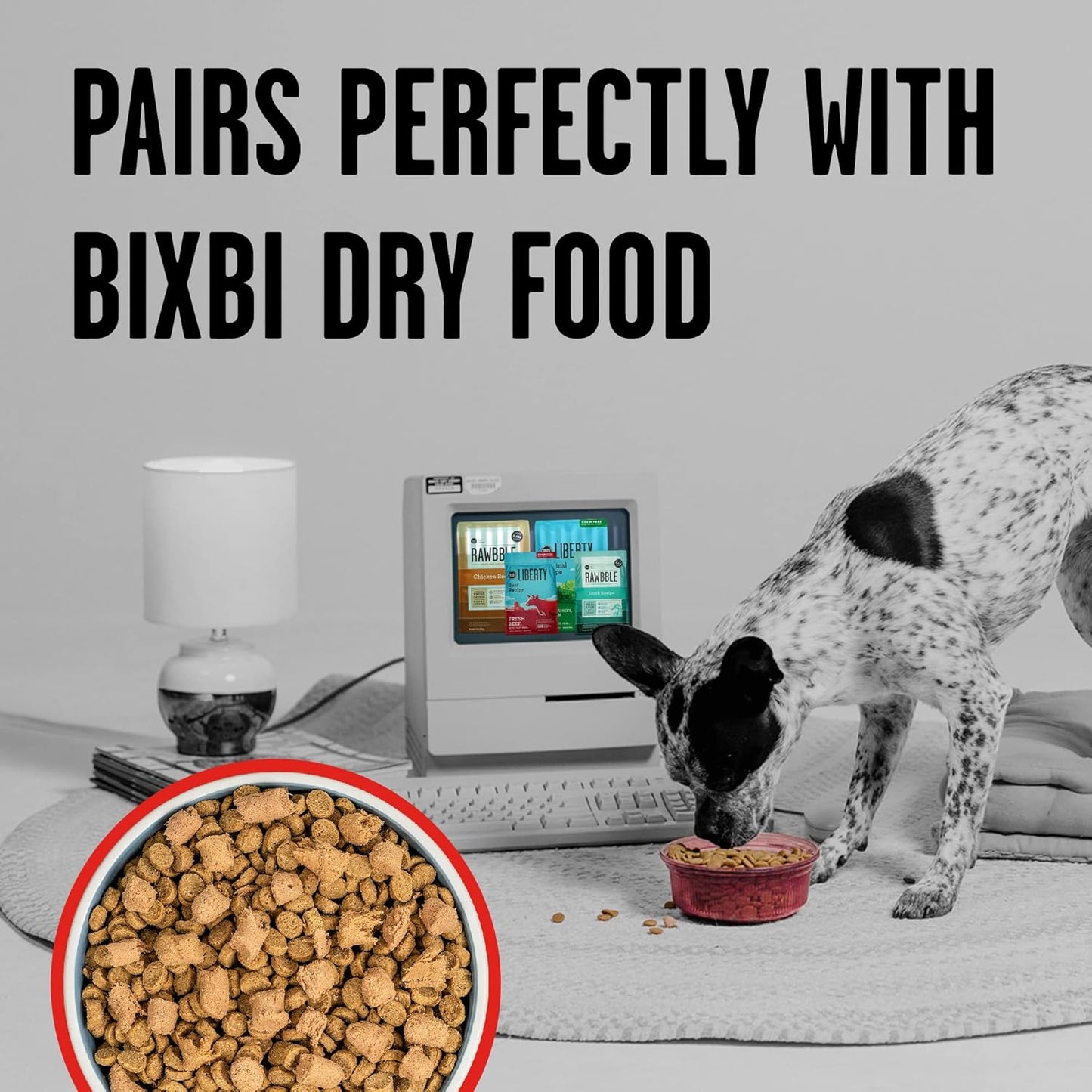 Nourish Your Pup with Liberty Freeze-Dried Beef Dog Food Topper & Treats – 98% Meat & Organs, No Refrigeration Needed, Made in the USA, 12 Oz