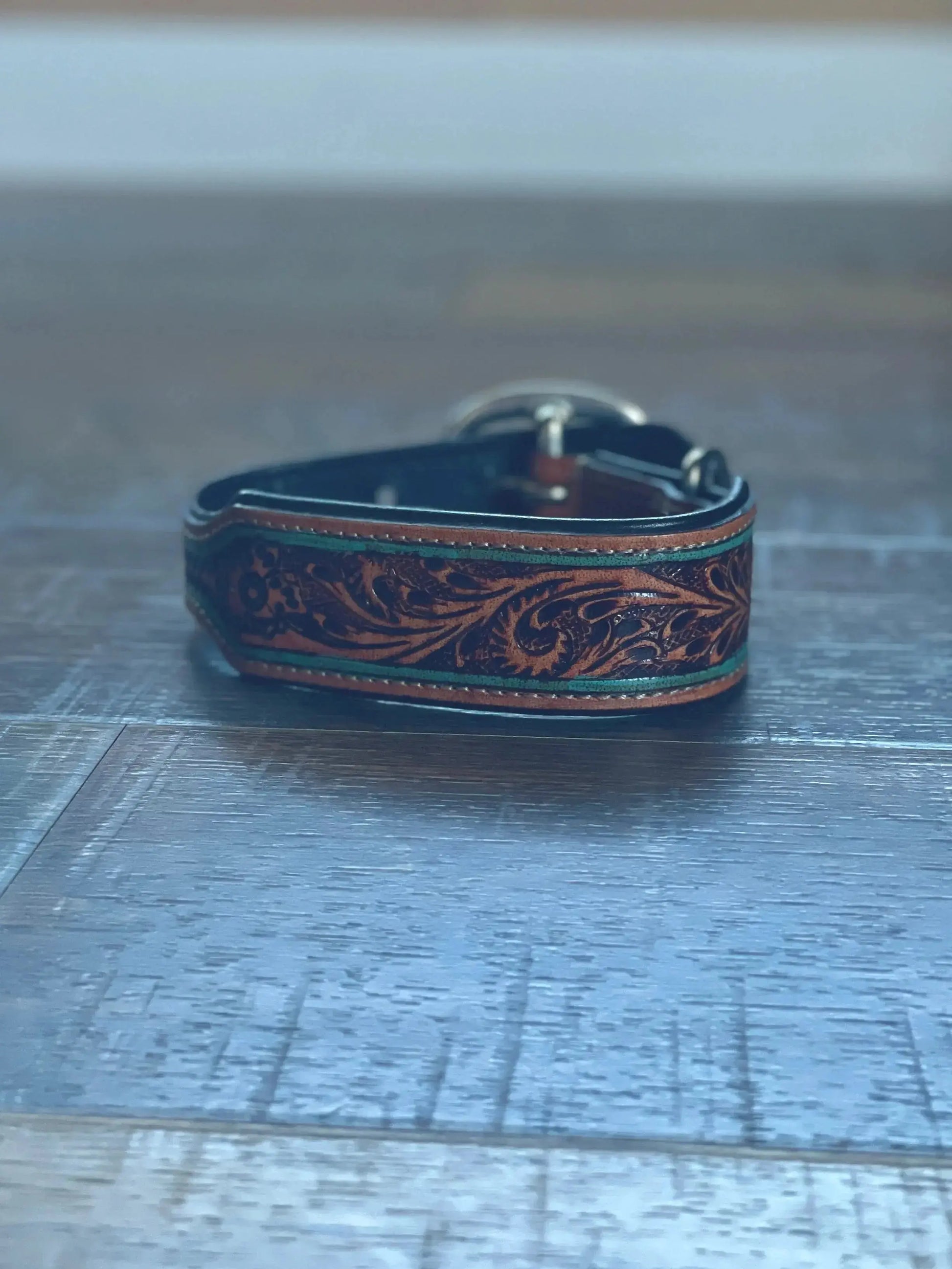 Trusted Amigo Hand-Tooled Dog Collar