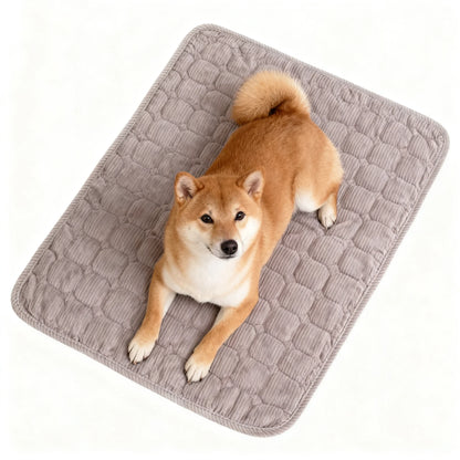Extra Large Dog Crate Mat,48 X 36 Inch Dog Kennel Mat with Anti-Slip Bottom, Washable Soft Corduroy Dog Mat with Three-Dimensional Texture and Durable Fine Hemming
