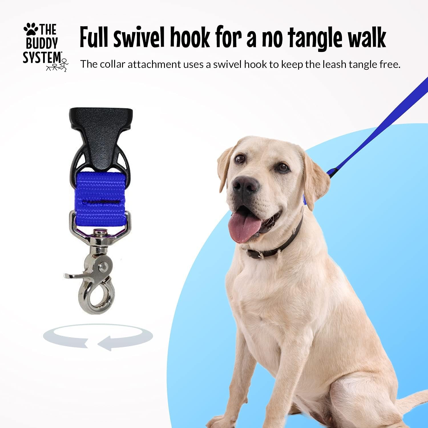 - Hands Free Dog Leash - Regular Dog, Large, Royal Blue | Dog Leash for Walking, Running & Training - Adjustable Waist Belt for Comfort and Control. Customizable - Dogs over 20Lbs.