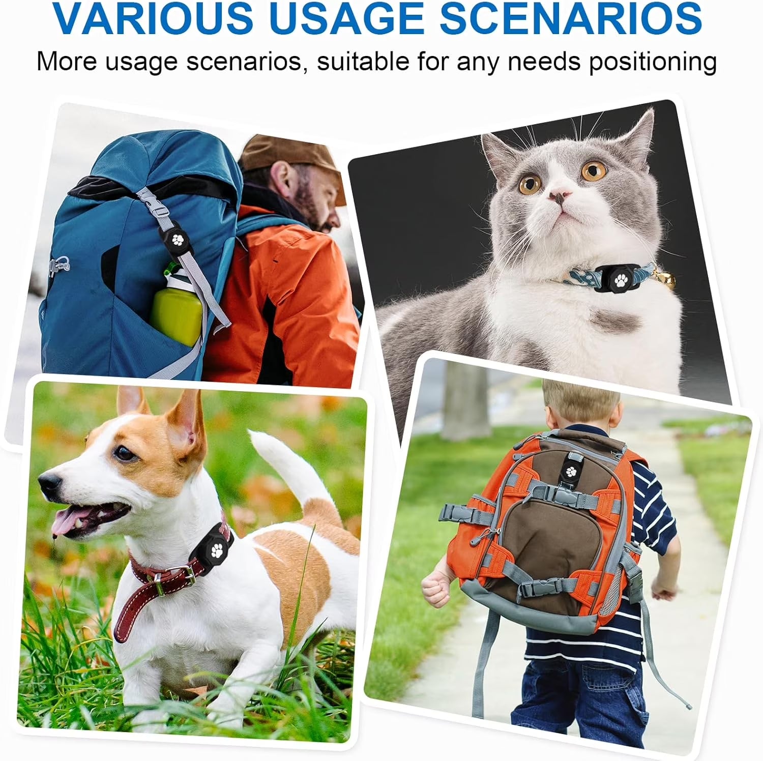 Tractive GPS Dog Tracker - GPS Tracker for Dogs,Dog Tracker,Gps Dog Collar, No Monthly Fee, Compatible with Apple (Ios Only),Anti-Lost Tracking Device for Pets, Luggage, Bag Straps,Black