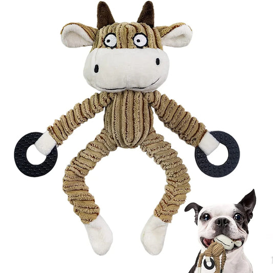 Delight Your Pup with Our Plush Squeaky Chew Toys - Perfect for Teething and Interactive Play!