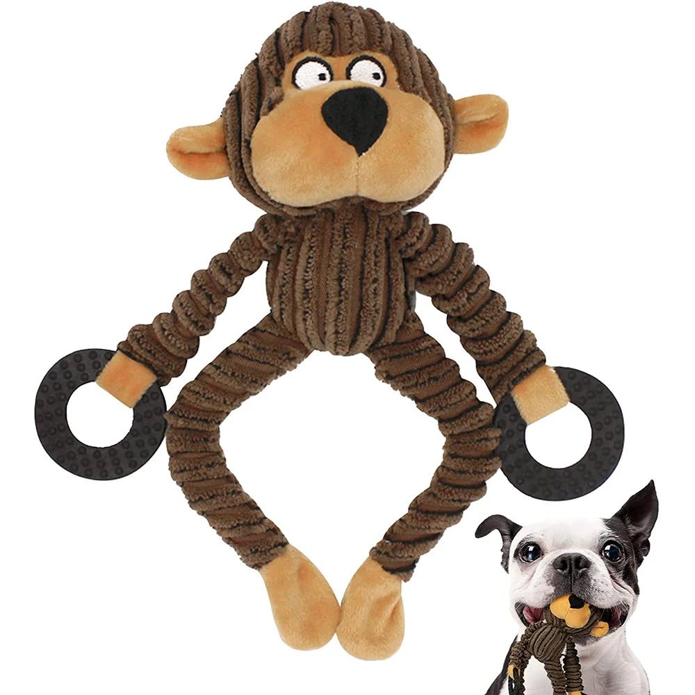 Delight Your Pup with Our Plush Squeaky Chew Toys - Perfect for Teething and Interactive Play!